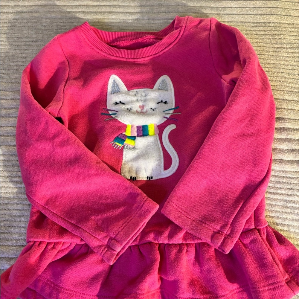 Pink Cat Graphic Kids Top
